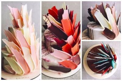 Netradičné torty z ruskej cukrárne zdobí čokoládové perie. FOTO+VIDEO - foto postup