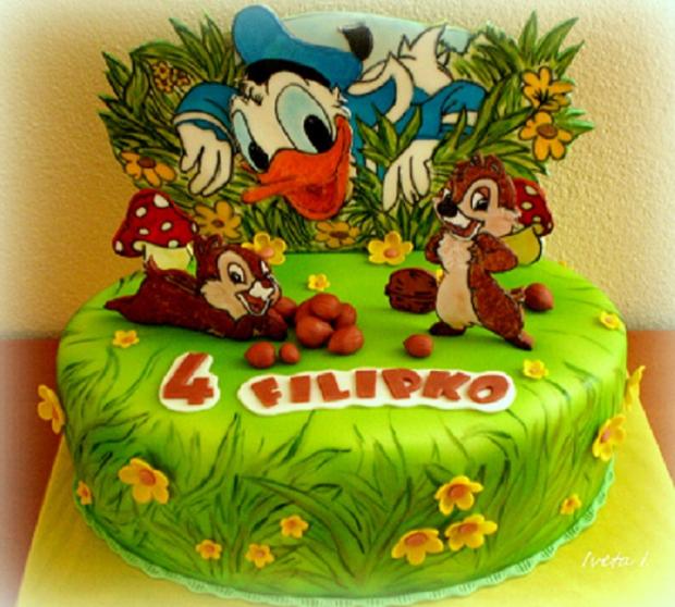 DONALD DUCK & CHIP AND DALE, torta, Rozprávkové torty DONALD DUCK & CHIP AND DALE, torta, Rozprávkové torty, Ivule, 1