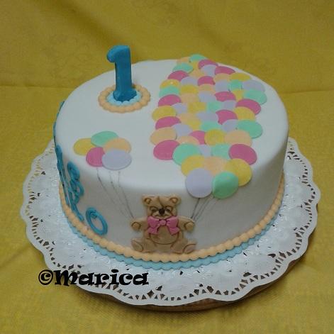 macko s balónikmi, torta, Ostané torty pre deti, Marica1972, 1