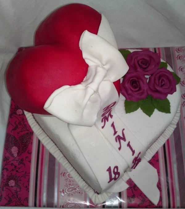 Srdiečka na 18-tku..., torta, Narodeninové torty Srdiečka na 18-tku..., torta, Narodeninové torty, Mariolka, 2