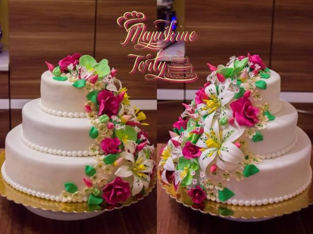 Svadobná torta, torta, Svadobné torty, Majuškine Torty, 1