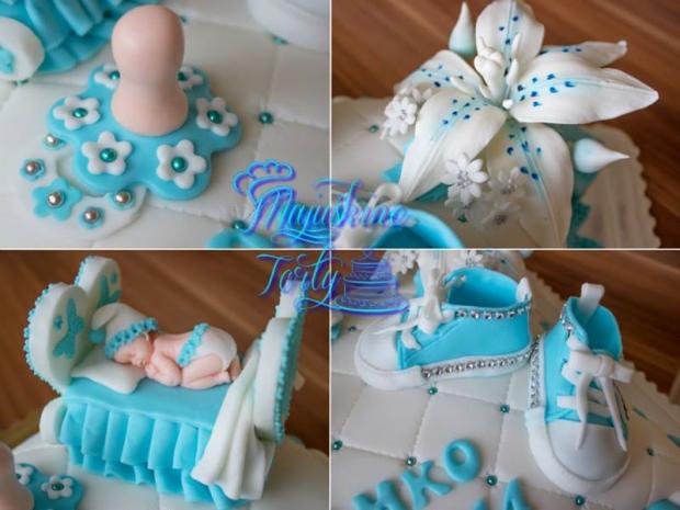 Vankúšik ku krstu - detaily, torta, Torty na krstiny, Majuškine Torty, 1