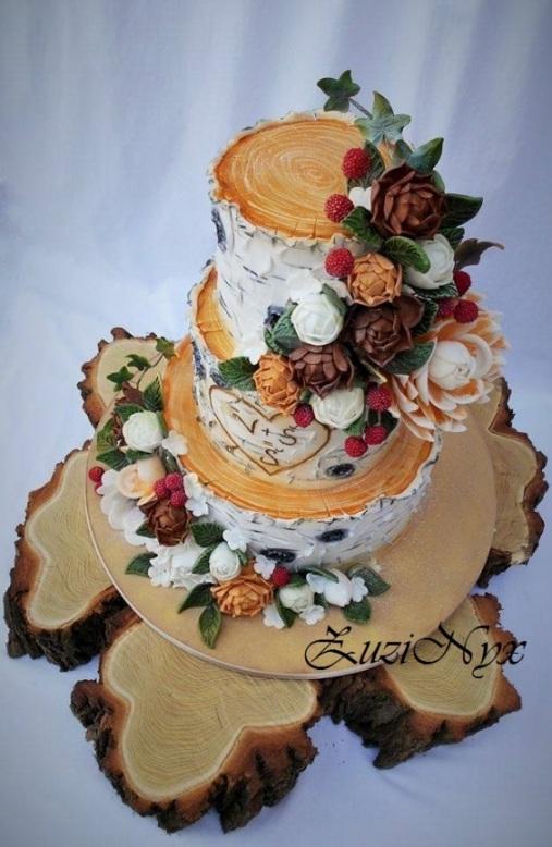 ..na želanie.. ako pníky brezy, torta, Narodeninové torty, ZuziNyx, 2