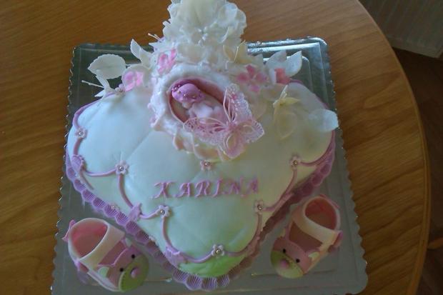 Krstinová - vankúšik , torta, Torty na krstiny Krstinová - vankúšik , torta, Torty na krstiny, Marta Majernickova, 1