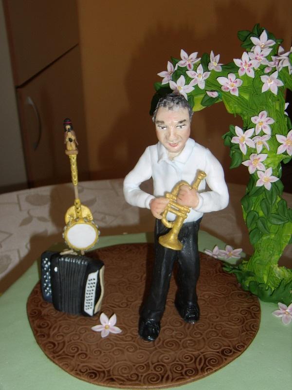 muzikant - detail, torta, Ozdoby na torty muzikant - detail, torta, Ozdoby na torty, mariaJ, 1