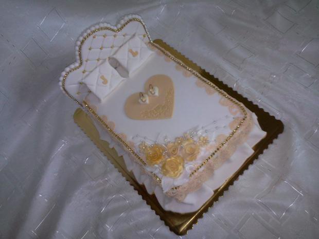 svadobná posteľ, torta, Svadobné torty, katka344, 1