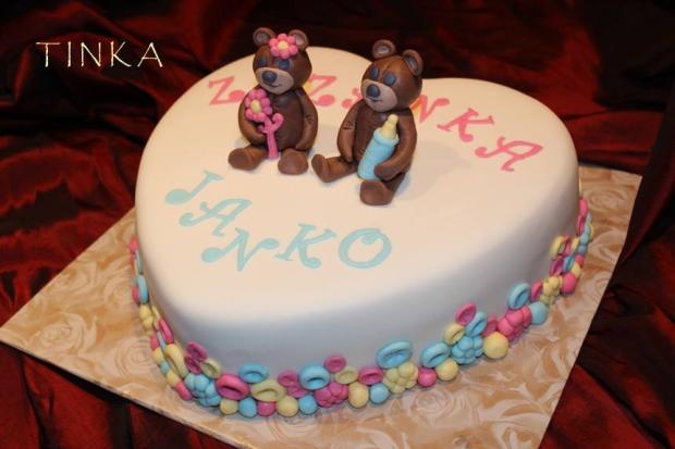 Macíkovia..., torta, Torty so zvieratkami, Tinka, 1