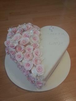 Svadobná s ružami, torta, Svadobné torty, kitty5, 1