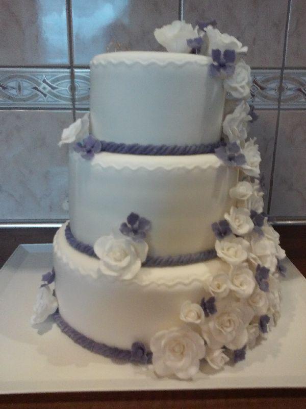 svadobná na želanie ruže+hortenzie, torta, Svadobné torty svadobná na želanie ruže+hortenzie, torta, Svadobné torty, JanaDT, 1