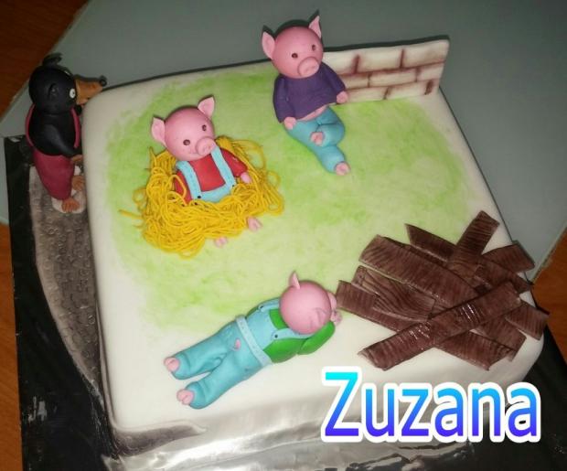 Tri prasiatka a vlk, torta, Rozprávkové torty Tri prasiatka a vlk, torta, Rozprávkové torty, edita155, 1