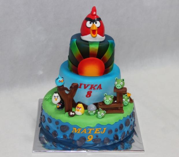 Angry birds, torta, Rozprávkové torty Angry birds, torta, Rozprávkové torty, silviakukuckova, 1