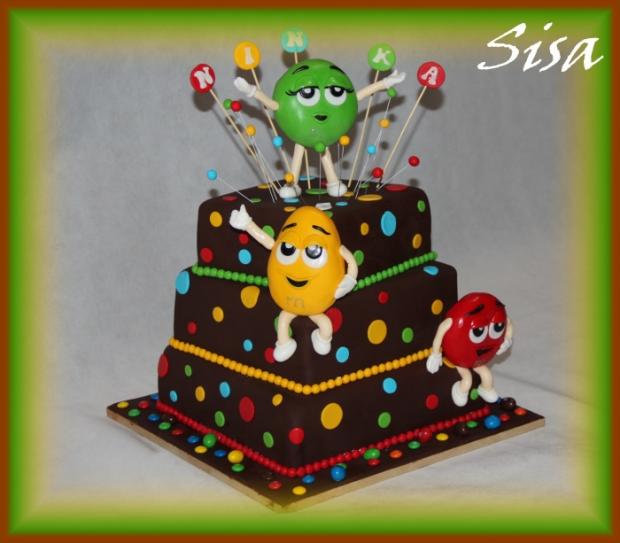 M&M, torta, Ostané torty pre deti, silviakukuckova, 1