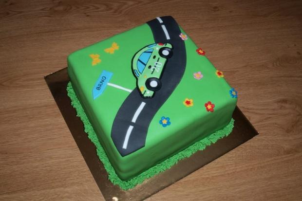 Narodeninová s autíčkom, torta, Narodeninové torty, dakota14, 1