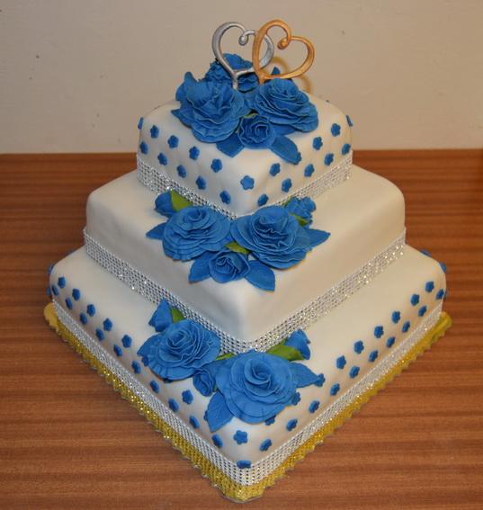 Bielo-modrá, torta, Svadobné torty, lucietta, 1
