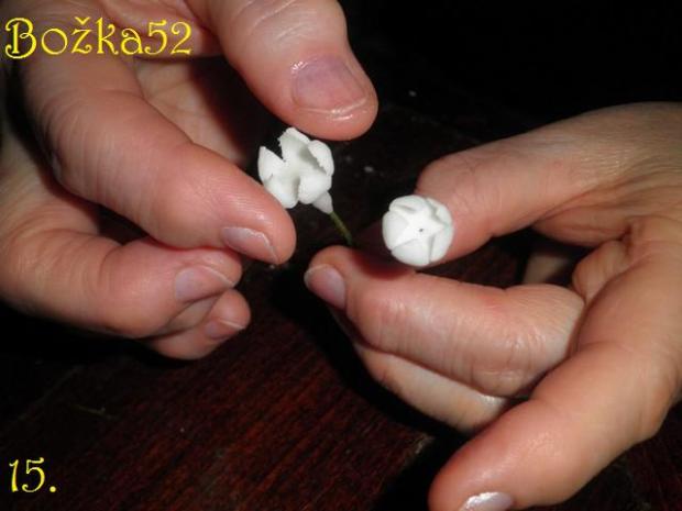 Drobné biele kvietky na drôtiku, návod, Kvety, 15 Drobné biele kvietky na drôtiku, návod, Kvety, bozka52, 15