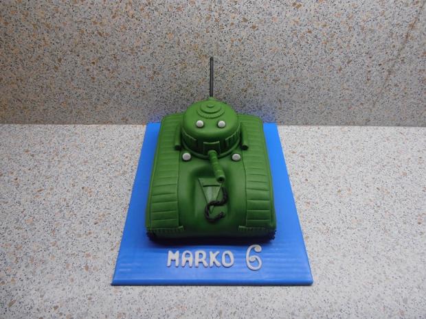 tank - iný pohľad, torta, Torty autíčka, vláčiky, nmiriam, 1