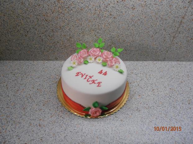 bielo - červená s ružovými ružami, torta, Narodeninové torty bielo - červená s ružovými ružami, torta, Narodeninové torty, nmiriam, 1