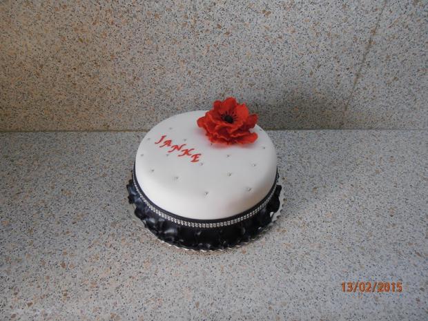 bielo-čierno-červená , torta, Narodeninové torty, nmiriam, 1
