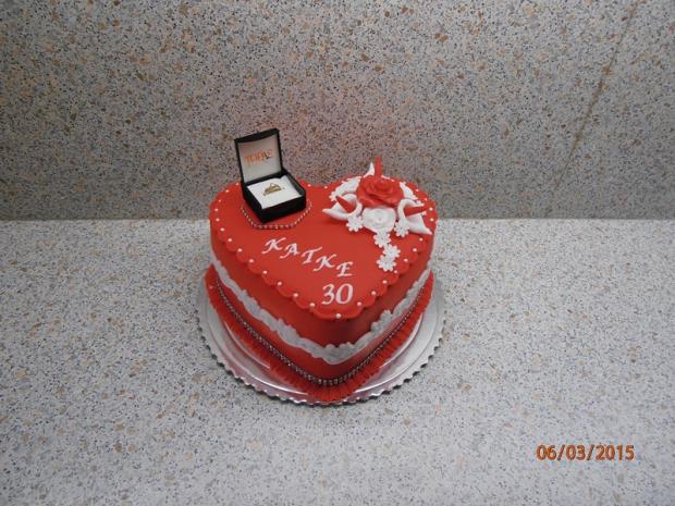 srdce s prstienkom, torta, Narodeninové torty srdce s prstienkom, torta, Narodeninové torty, nmiriam, 1