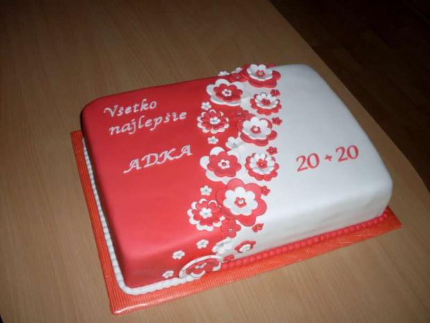 ČERVENÁ A BIELA, torta, Narodeninové torty ČERVENÁ A BIELA, torta, Narodeninové torty, Mária Vašová, 1