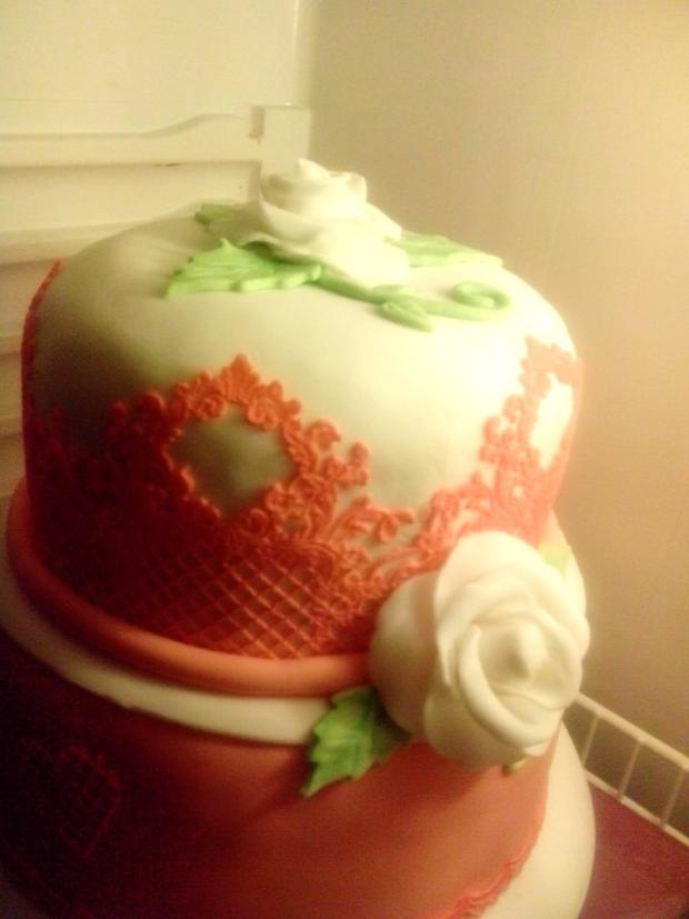 poschodová s krajkou, torta, Narodeninové torty, zukatomeka, 2