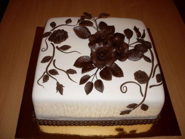 ČOKOLÁDOVÉ RUŽE, torta, Narodeninové torty ČOKOLÁDOVÉ RUŽE, torta, Narodeninové torty, Mária Vašová, 1