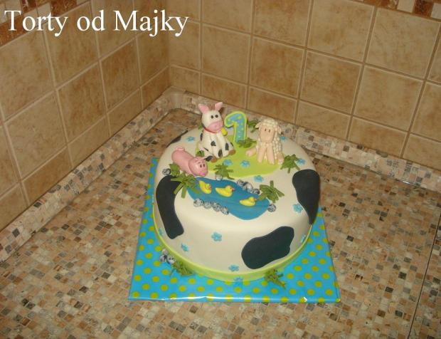Kravičková pre Peťka, torta, Torty so zvieratkami, drobecek, 1