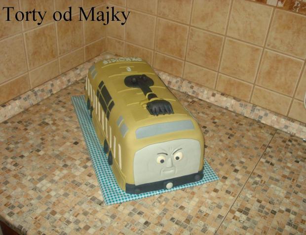 Thomasov kamarát Diesel, torta, Torty autíčka, vláčiky, drobecek, 1