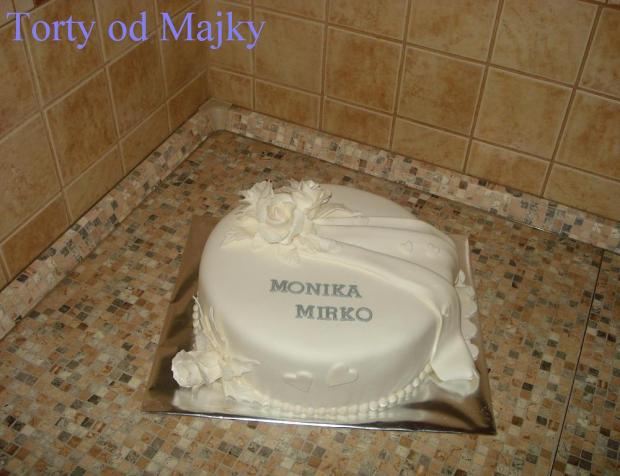 Biela okrúhla, torta, Svadobné torty, drobecek, 1