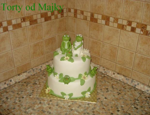 žabky sa žabia, torta, Svadobné torty, drobecek, 1