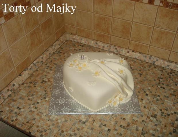 Svadobná margarétková, torta, Svadobné torty, drobecek, 1