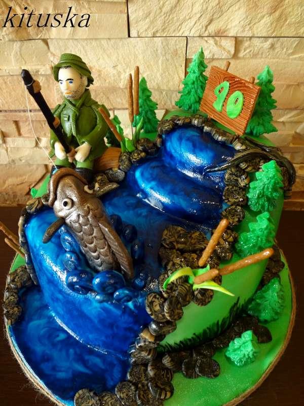 vášnivému rybárovi, torta, Narodeninové torty vášnivému rybárovi, torta, Narodeninové torty, kituska, 1