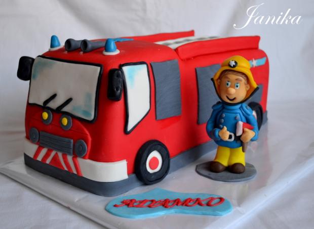 Požiarnik Sam, torta, Torty autíčka, vláčiky Požiarnik Sam, torta, Torty autíčka, vláčiky, janica1005, 1