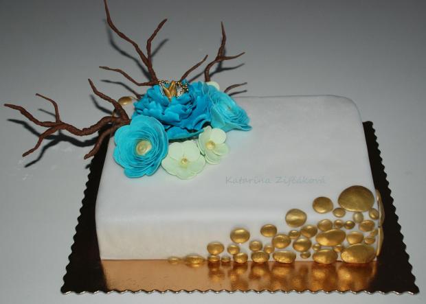 modro zlatá pre pána..., torta, Narodeninové torty modro zlatá pre pána..., torta, Narodeninové torty, Katarina139, 1
