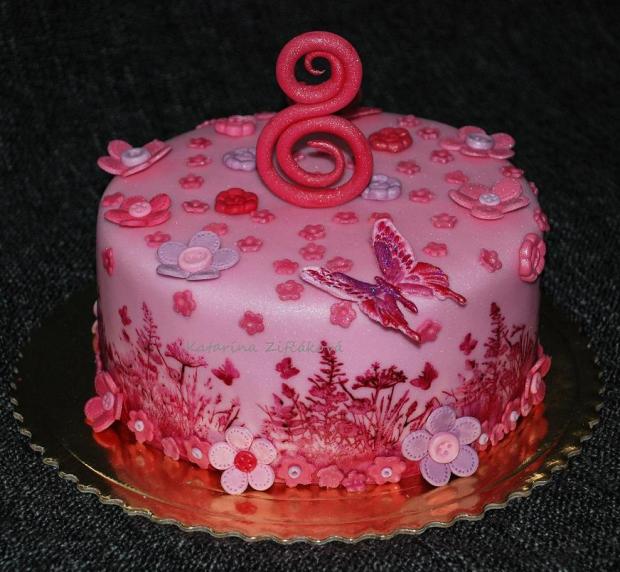 kvietkovo motýliková, torta, Narodeninové torty, Katarina139, 1