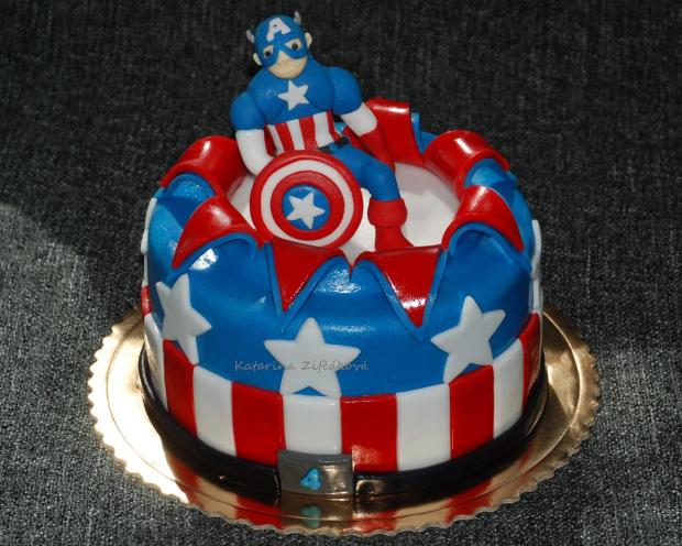 Captain America, torta, Rozprávkové torty, Katarina139, 1