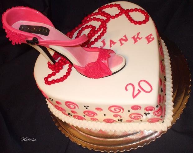 Dezertík so štekličkou v cyklámenovom s gorálkami, torta, Narodeninové torty, Kadanka, 1