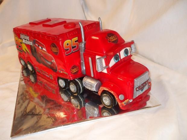 Mack cars kamion, torta, Torty autíčka, vláčiky Mack cars kamion, torta, Torty autíčka, vláčiky, Kadanka, 1