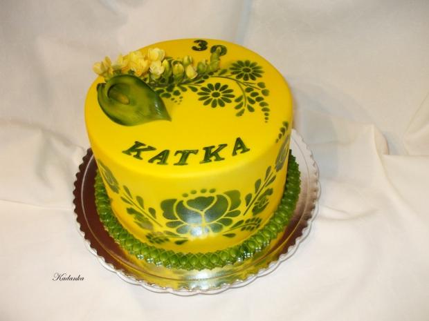 V žĺtozelenom s kalou a fréziou, torta, Narodeninové torty V žĺtozelenom s kalou a fréziou, torta, Narodeninové torty, Kadanka, 1