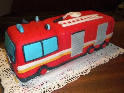 Hasičské auto - ples hasičov 80-té roky, torta, Športové torty, amka, 1