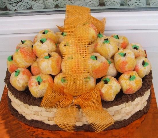Broskyňový kôš na želanie, torta, Narodeninové torty Broskyňový kôš na želanie, torta, Narodeninové torty, atigram, 1