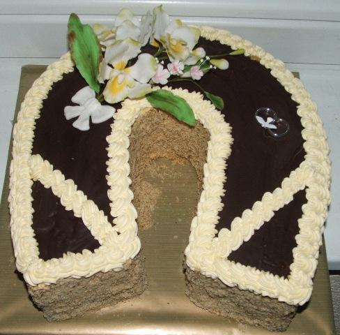 Svadoná klasická podkova, torta, Svadobné torty, atigram, 1