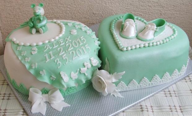 Dve duo ovocné ku krstu, torta, Torty na krstiny, atigram, 1