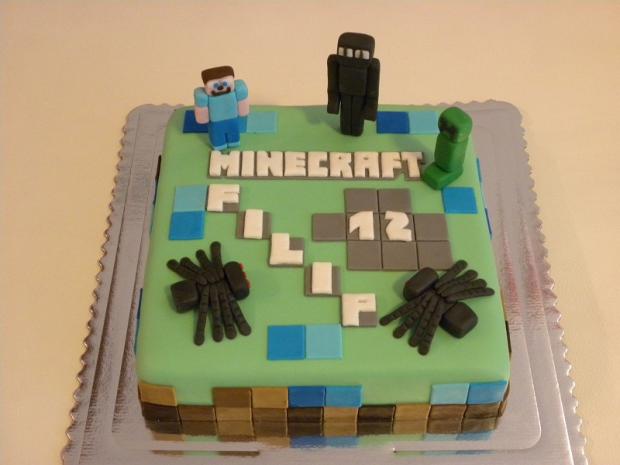 Tortička Minecraft, torta, Ostané torty pre deti, AdrianaK, 1