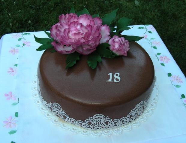 S pivonkou, torta, Narodeninové torty, stanulik85, 1