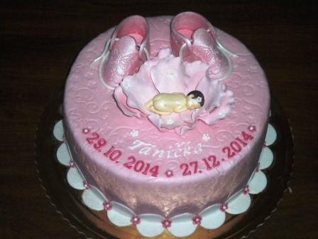 Krst Tánička, torta, Torty na krstiny, katka-m, 1