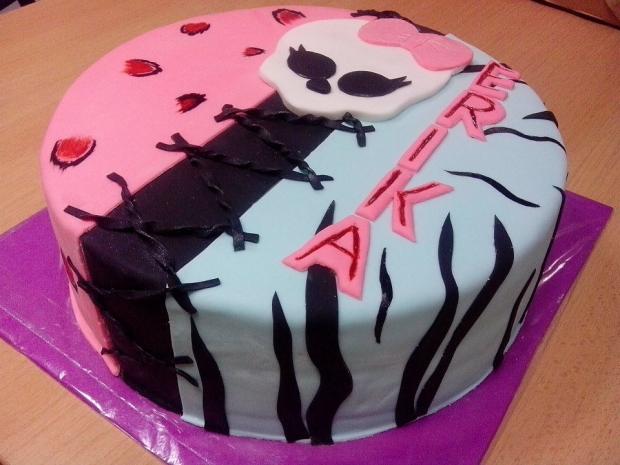 monster high, torta, Torty pre dievčatá, zukatomeka, 2