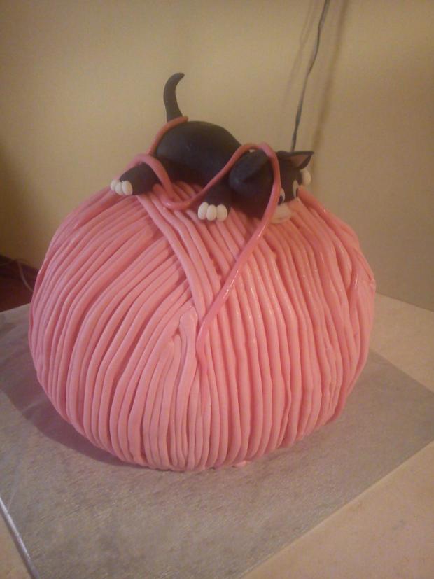 mačiatko na klbku, torta, Torty so zvieratkami, Ditulka, 1