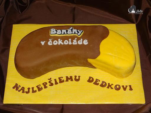 Banán v čokoláde, torta, Netradičné torty Banán v čokoláde, torta, Netradičné torty, Moncika7, 1