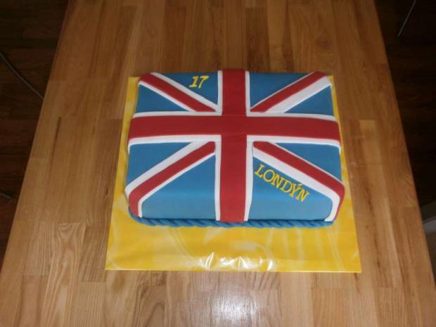 anglická vlajka , torta, Narodeninové torty, lesajka, 1
